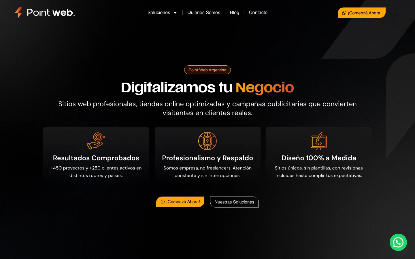 Nuestro sitio, antes del rediseño