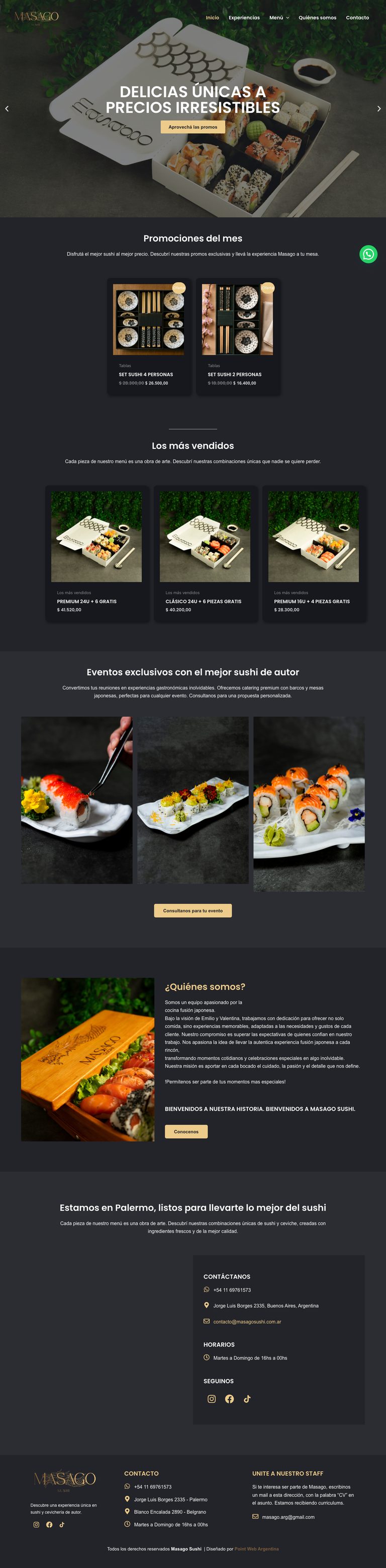 Sitio de Masago Sushi